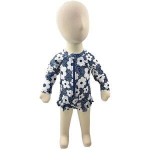Baby Long-Sleeve Floral Swimsuit – Size 0–3 Months